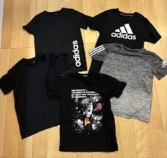 adidasなど ブラック Tシャツ 150cm