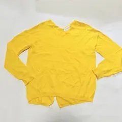 【美品】ALPHA CUBIC 長袖 ニット イエロー　山吹　金木犀