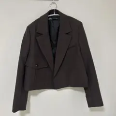 ZARA チェック柄 テーラードジャケット
