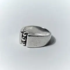 希少極美品 シルバー 3Dモダンウェーブリング12号4.66g 刻印【JIMI 