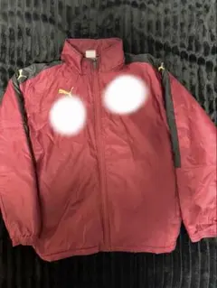 PUMA ピステ セット Lサイズ 赤黒 ウォーマー 上下セット