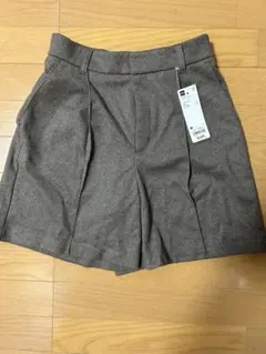 GU ブラッシュドジャージーショートパンツ　BROWN M ウエスト66cm