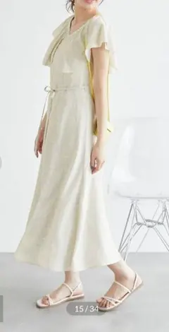 ロペピクニック　フラワープリントワッフルワンピースSサイズ