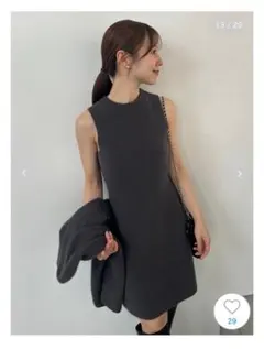 Snidel スナイデル　ラクーン畦ノースリミニワンピース