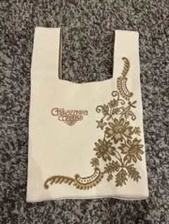 近沢レース 花柄刺繍 ニットバッグ　ベージュ