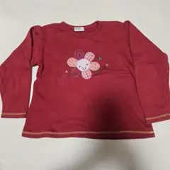 RIO PUP 赤 長袖カットソー 130