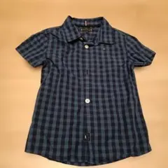 Tommy Hilfiger ネイビー チェック 半袖シャツ 92