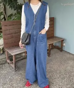 前後2WAYデニムサロペット