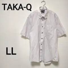 【タカキュー】夏用ストライプ柄ワイシャツ　カッターシャツ　LL 1783のサムネイル