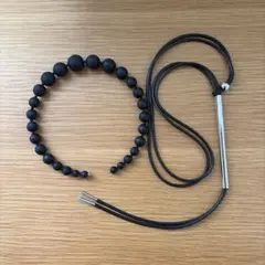 ブラックネックレス 2点セット