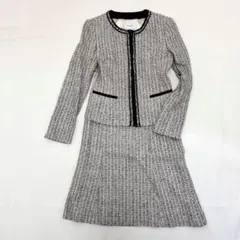 【極美品】アンタイトル アンベリールツイード セットアップ 黒 ピンク 1