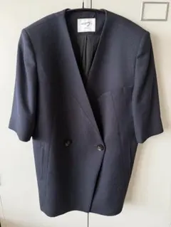 【AKIRANAKA】半袖ジャケット ネイビー