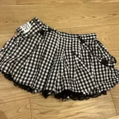 メゾピアノ　ギンガムチェック　キュロット