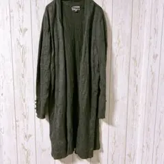 【美品】JM Collection ロングカーディガン チャコールグレー XL