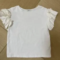 earth music&ecology フリル袖半袖Tシャツ サイズフリー