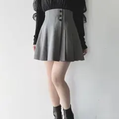 NOMAE　サイドプリーツミニスカパン