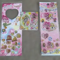 スイートプリキュア シール ステッカー 3点セット　レトロ