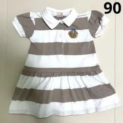 ＊美品petit main ボーダーワンピース 90＊のサムネイル