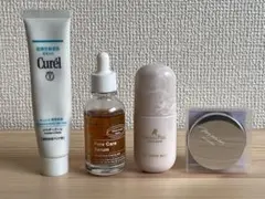 毛穴撲滅セット キュレルパウダーバーム m.m.m.スキンズムーザー 他2点