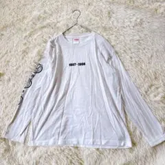 美品 長袖Tシャツ ホワイト ロンT うさぎ 白　ワンポイント古着女子 M