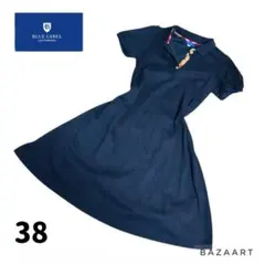 バーバリーブルーレーベルクレストブリッジ ポロワンピース ネイビー チェック38