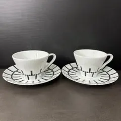 希少 昭和 레트로 オールドノリタケ カップ＆ソーサー 2客セット 北欧モダン