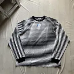 fork&spoon /タグ付き ボーダーカットソー ロンT size:5 紺のサムネイル