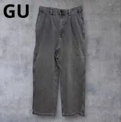 GU デニムパンツ イージーパンツ321-347947 グレー Sサイズ