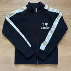 EARTH MAGIC 120cmパーカー　ライン白×黒