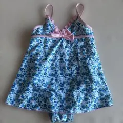女の子用花柄ワンピース水着　110