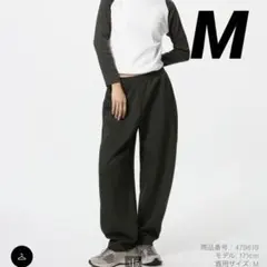 ユニクロ　ドライスウェットカーブパンツ　ダークグリーン　M