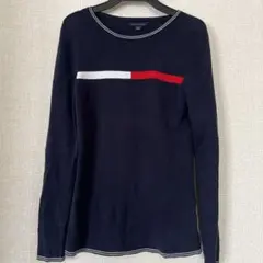 トミー ネイビー 長袖ニット