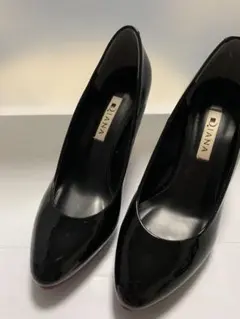 DIANA ダイアナ ブラックエナメル レッドソール パンプス 23.5cm