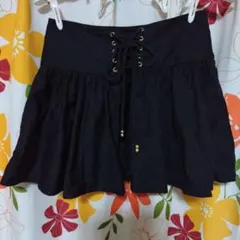 ☆セシルマクビー☆ブラック☆レースアップ☆フレアスカート☆ミニスカ☆平成ギャル☆