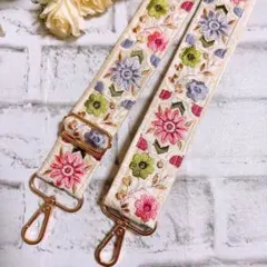 インド刺繍リボン　スマホショルダー　ショルダーベルト　バッグ　　NO3934