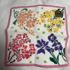 【新品、未使用品】フェイラー　花柄タオルハンカチ 約25cm