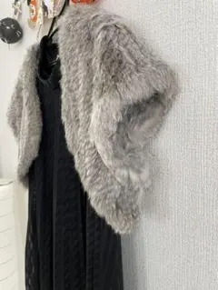 【コムサイズム】オケージョン　ノースリーブプリーツワンピースファーセット冠婚葬祭