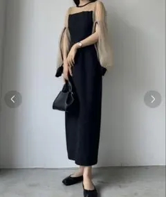 チュールボリュームそでワンピース(Louere)