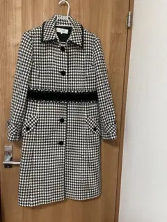 SAINT LAURENT PARIS 千鳥格子 コート ワンピース - メルカリ