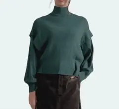 【未使用】SENSE OF PLACE タートルネックニット グリーン