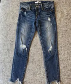 MOUSSY スキニーデニム ダメージ加工