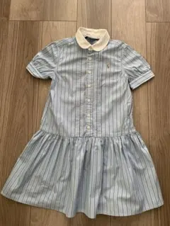 POLO RALPH LAUREN 半袖ワンピース 8号 水色