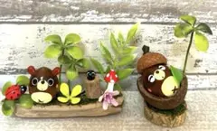 梅雨♪どんぐりアート たぬきさん オブジェ 置物 ハンドメイド - メルカリ
