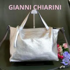 GIANNI CHIARINI【オリガミ】2ウェイショルダーバッグ　メタリック
