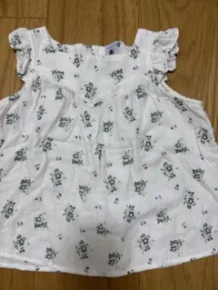 Petit Bateau 花柄 半袖ブラウス チュニック4ans/104cm