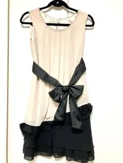 【新品】大人可愛い♡リボン♡シフォンドレス♡