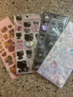 シナモロール　日焼けキティ　クロミ　キラキララインストーンシール　サンリオ