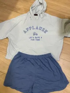 GU APPLAUSE フード付きTシャツとショートパンツ セット M