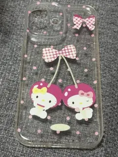 ハローキティ　スマホケース　iPhone16 チェリー