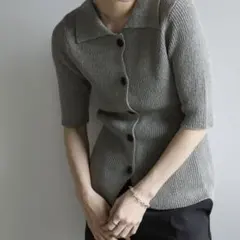 select MOCA ハーフスリーブ サマーニットカーディガン